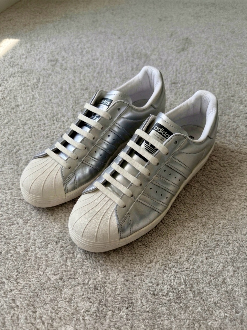 ADIDAS Originals Superstar Metallic Silver Sneakers